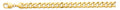 14K Yellow Gold 10 mm Solid Bevelled Curb Chain