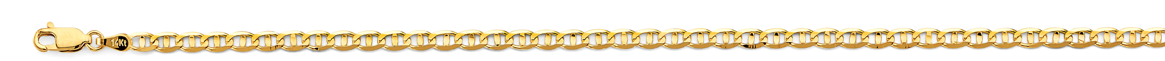 14K Yellow Gold 3.5 mm Light Mariner Chain
