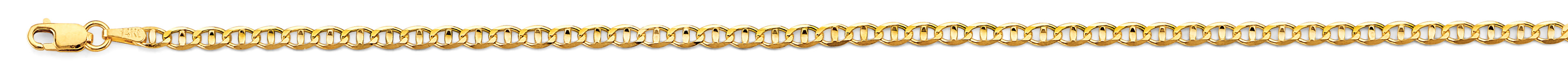 14K Yellow Gold 2.9 mm Light Mariner Chain