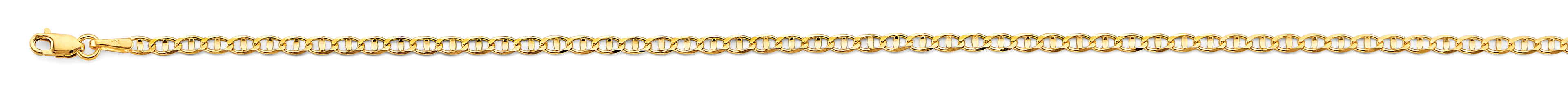 14K Yellow Gold 2.6 mm Light Mariner Chain