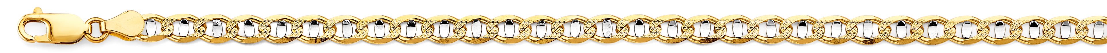 14K Two Tone Gold 5.3 mm Light Mariner Chain