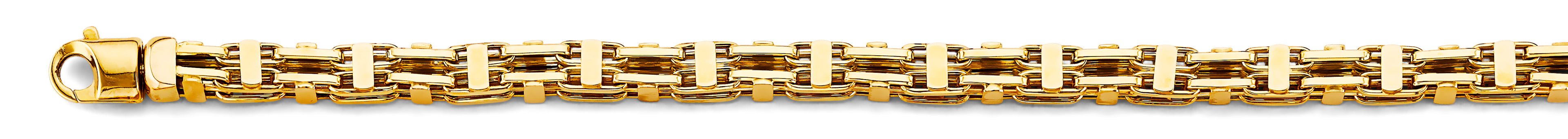14K Yellow Gold 6 mm Hollow Square Link Chain