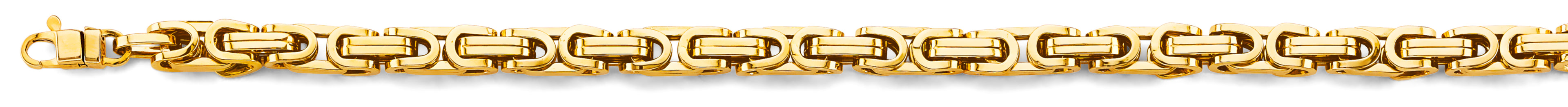 14K Yellow Gold 6.3 mm Hollow Fancy Byzantine