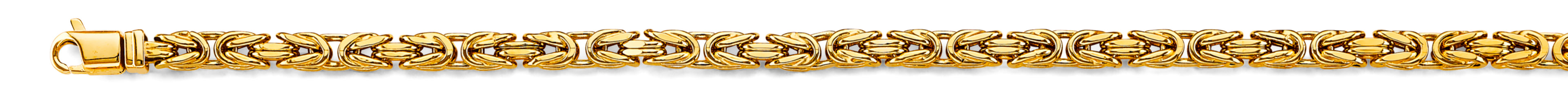 14K Yellow Gold 4.4 mm Hollow Round Byzantine