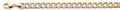 14K Two Tone Gold 10.8 mm Hollow Bevelled Curb Chain WP