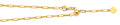 14K Yellow Gold 2 mm Adjustable Paper Clip Chain