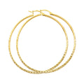 14K Yellow Gold Diamond Cut 2.8 mm H-Rd Tube Hoop