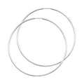 14K White Gold 1.5 mm Round Tube Polished Endless Hoops