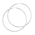 14K White Gold 2 mm Round Tube Polished Endless Hoops