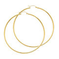 14K Yellow Gold 2 mm Round Tube Polished Hoop