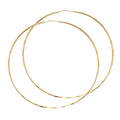 14K Yellow Gold 1.5 mm Faceted Round Tube Hoop