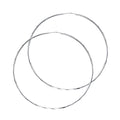 14K White Gold 1.5 mm Faceted Round Tube Hoop