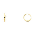 14K Yellow Gold Small Plain Huggies