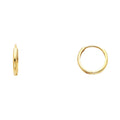 14K Yellow Gold Plain Huggies