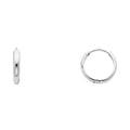 14K White Gold Plain Huggies