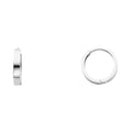 14K White Gold Plain Huggies