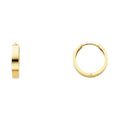 14K Yellow Gold Plain Huggies