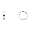14K White Gold Plain Huggies