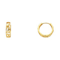 14K Yellow Gold Designer Huggies