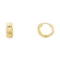 14K Yellow Gold Dia-Cut Huggies