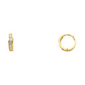 14K Yellow Gold CZ Huggies (ER236)