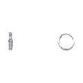 14K White Gold CZ Huggies (ER236W)