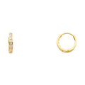 14K Yellow Gold CZ Huggies (ER237)
