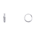 14K White Gold CZ Huggies (ER237W)