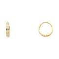 14K Yellow Gold CZ Huggies (ER238)
