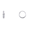14K White Gold CZ Huggies (ER238W)