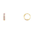 14K Yellow Gold CZ Huggies (ER240)