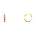 14K Yellow Gold CZ Huggies (ER241)