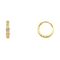 14K Yellow Gold CZ Huggies (ER245)