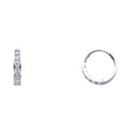 14K White Gold CZ Huggies (ER245W)