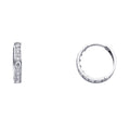 14K White Gold CZ Huggies (ER246W)
