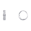 14K White Gold CZ Huggies (ER248W)