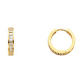 14K Yellow Gold CZ Huggies (ER249)