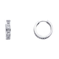 14K White Gold CZ Huggies (ER249W)