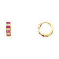 14K Yellow Gold CZ Huggies (ER251)