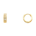 14K Yellow Gold CZ Huggies (ER252)