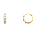 14K Yellow Gold CZ Huggies (ER253)