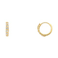 14K Yellow Gold CZ Huggies (ER255)