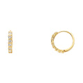 14K Yellow Gold CZ Huggies (ER256)
