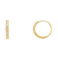 14K Yellow Gold CZ Huggies (ER257)