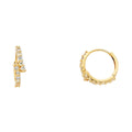 14K Yellow Gold CZ Huggies (ER260)