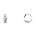 14K White Gold Double CZ Huggies (ER261W)