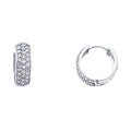 14K White Gold CZ Huggies (ER270W)