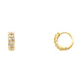 14K Yellow Gold CZ Huggies (ER271)