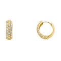 14K Yellow Gold CZ Huggies (ER272)