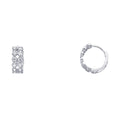 14K White Gold CZ Huggies (ER274W)